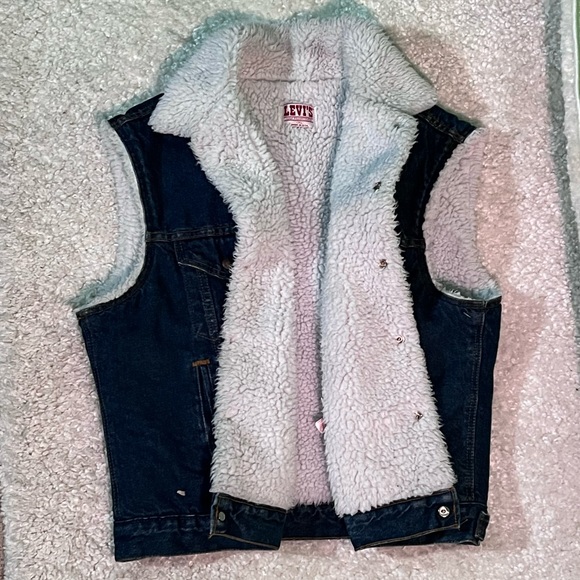 Vintage Levi’s Lined Denim Vest | - Picture 4 of 14